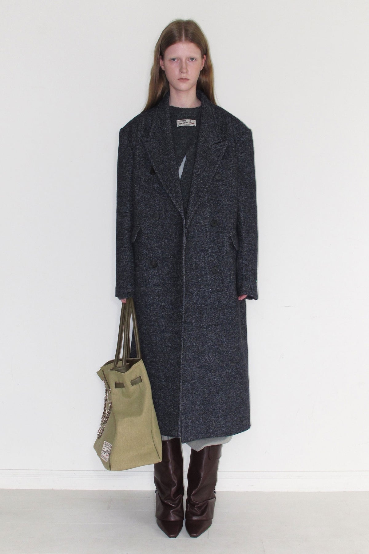 Instantfunk Oversized Canvas Tote Bag - Olive