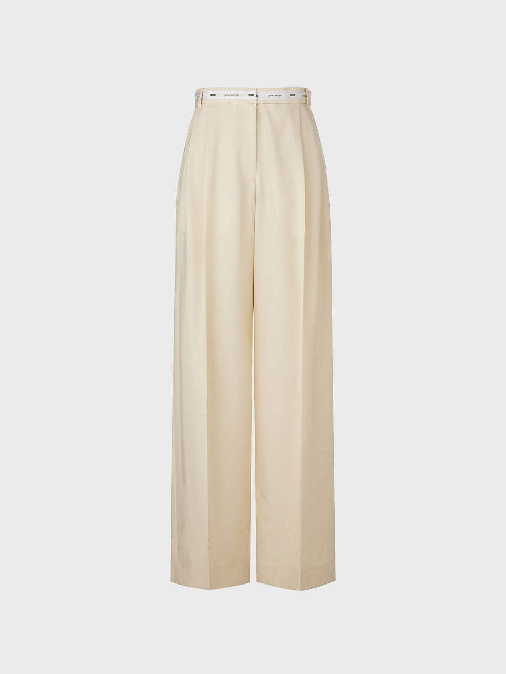 EENK Waist Lettering Wide Pants - Ivory