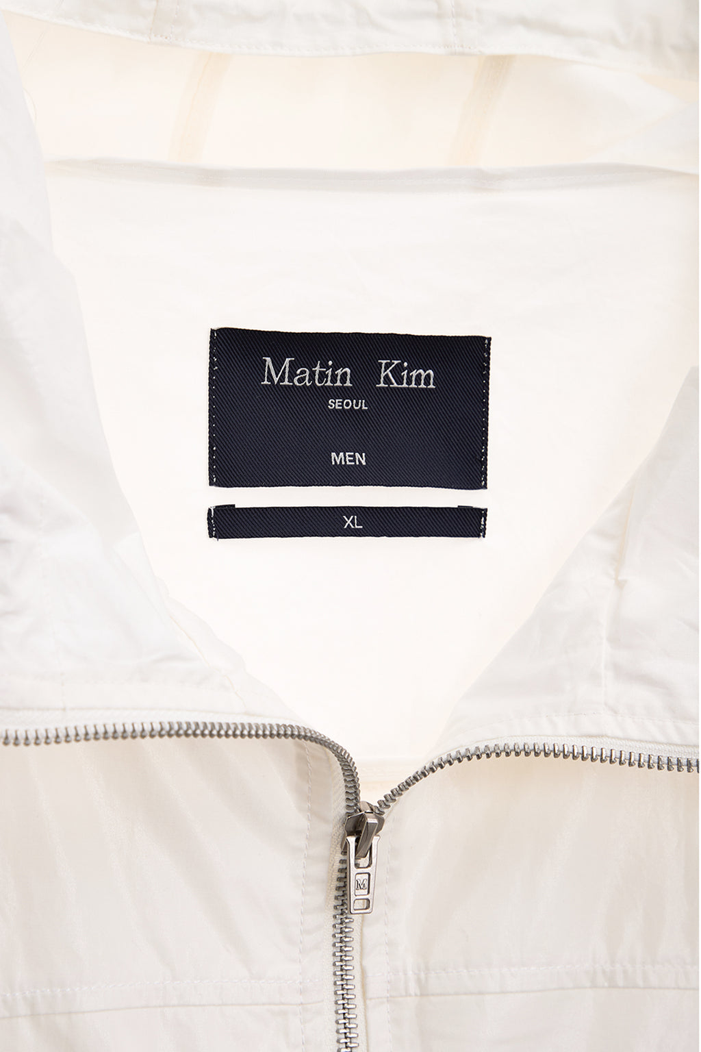 [matinkim] MATIN HIGH NECK HOODY COATING JUMPER FOR MEN IN IVORY