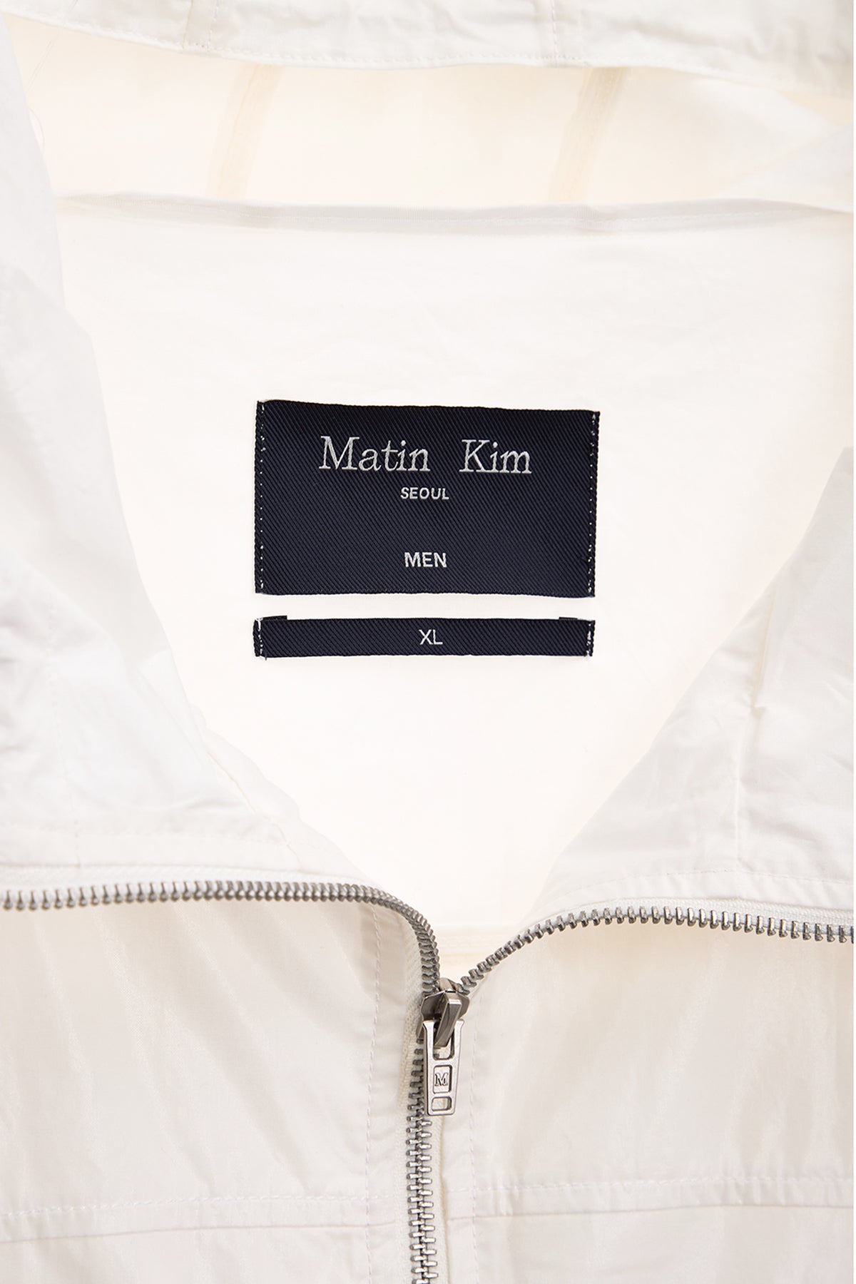[matinkim] MATIN HIGH NECK HOODY COATING JUMPER FOR MEN IN IVORY