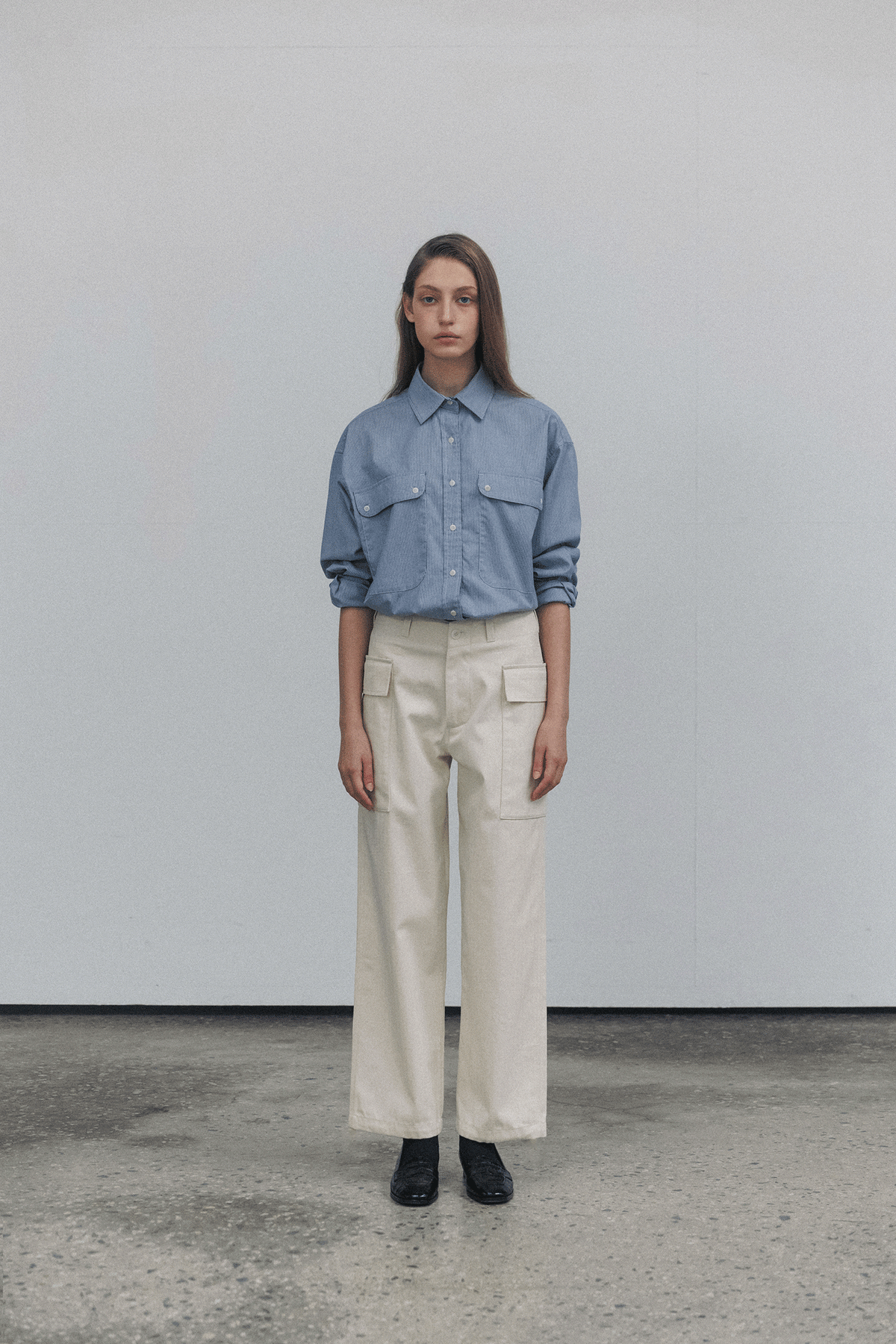 Nothing Written Washed cargo pants (Cream)