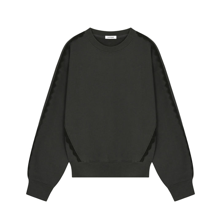 Vunque Lace Edge Sweatshirt Grey