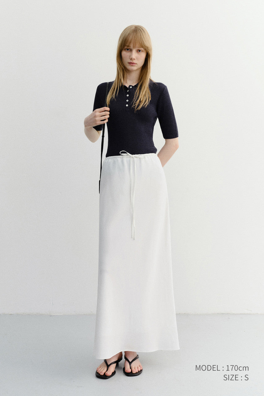Dunst Linen Maxi Skirt White