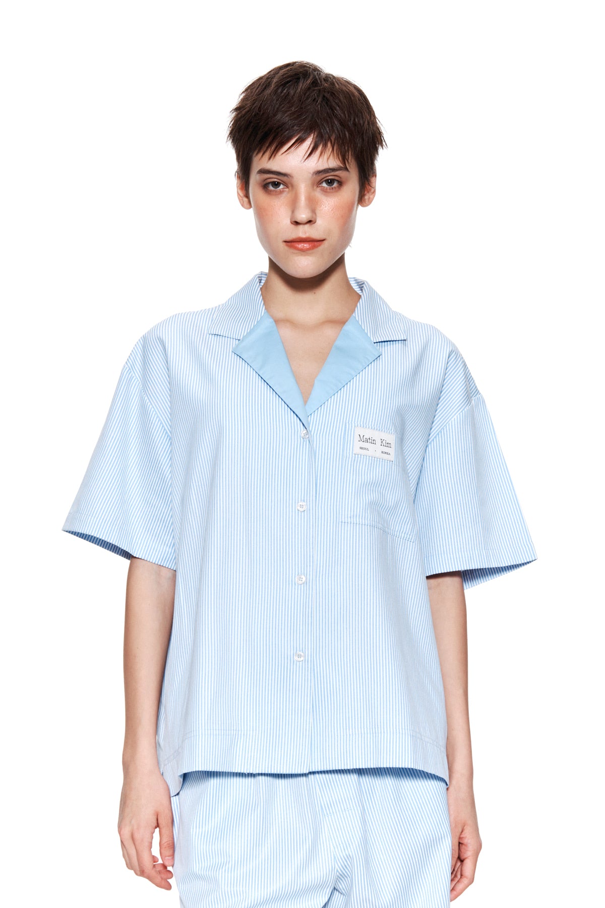 Matinkim Comfort Pajama Stripe Shirt IN Sky