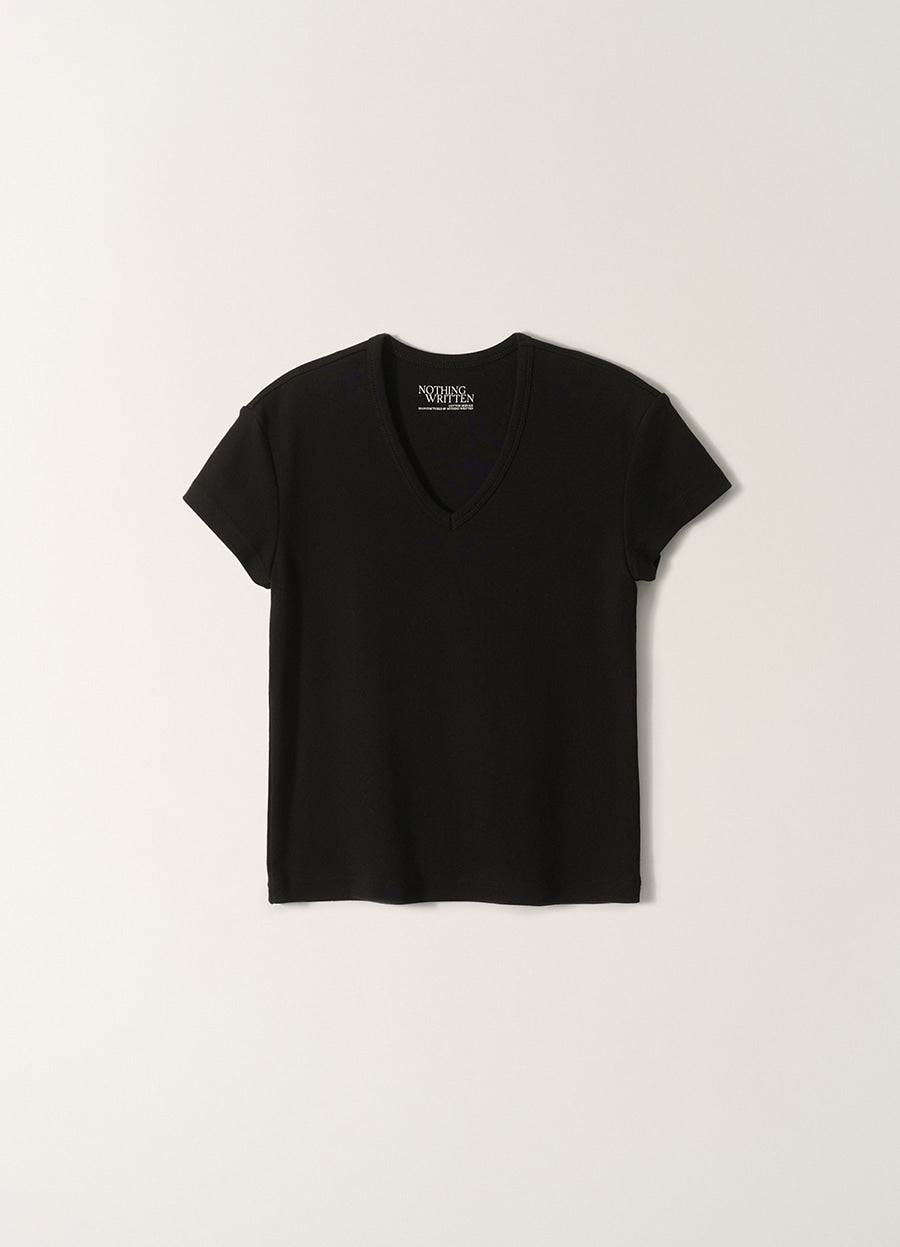 Nothing Written 90s v-neck t-shirt (Black)