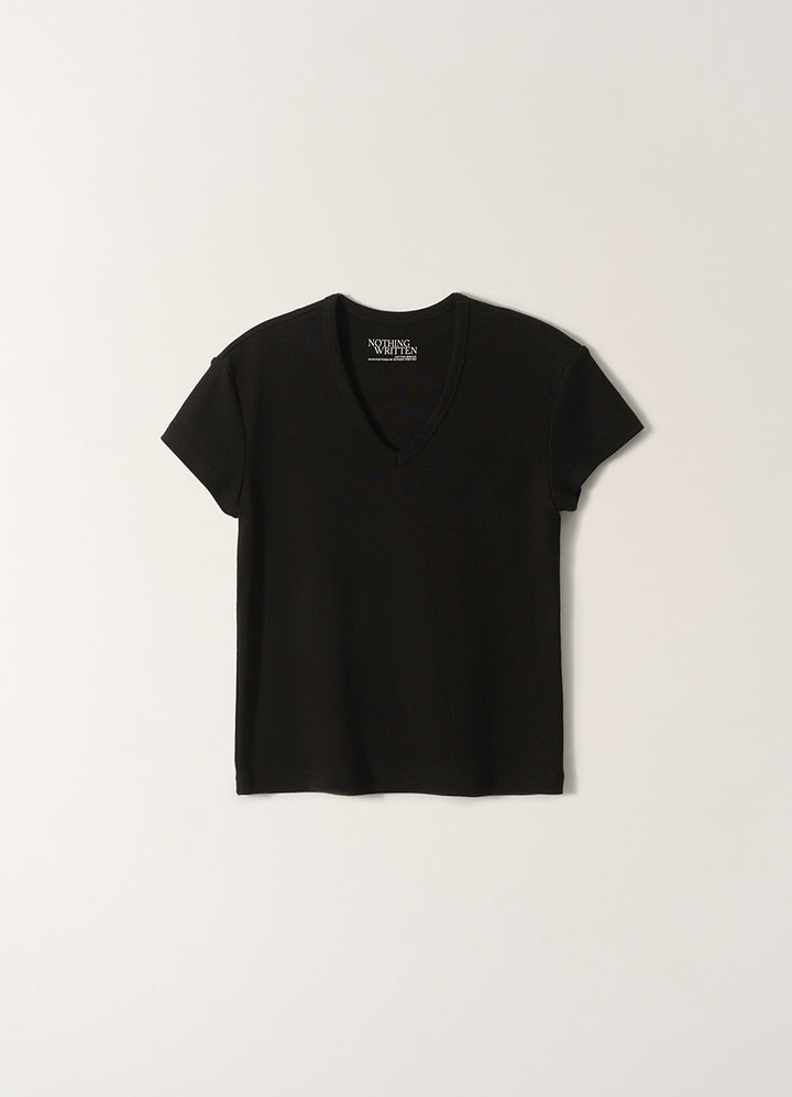 Nothing Written 90s v-neck t-shirt (Black)