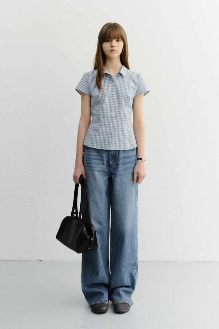 Dunst Summer Relaxed Wide Jeans Classic Blue