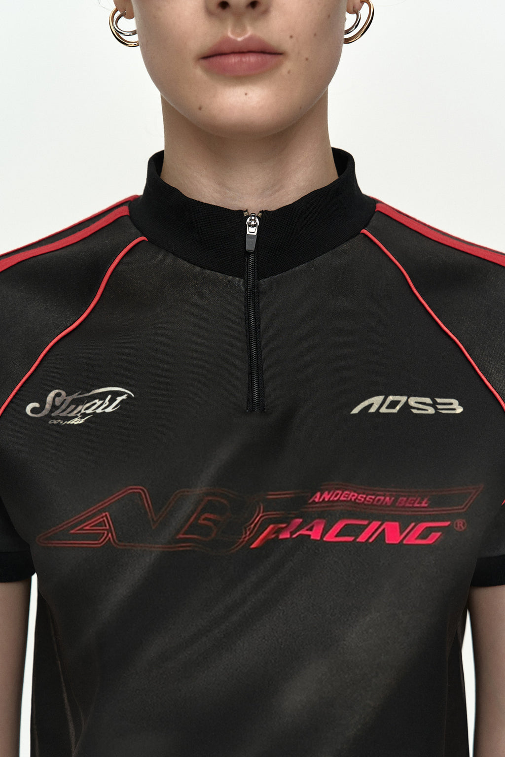 Andersson Bell Printed Racing Zip-UP Top