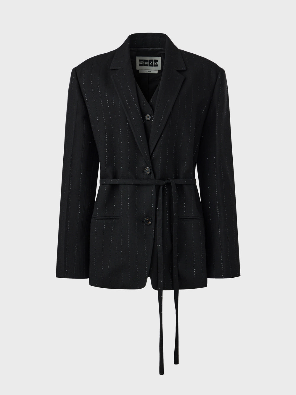 EENK Best Layered Single Blazer - Black