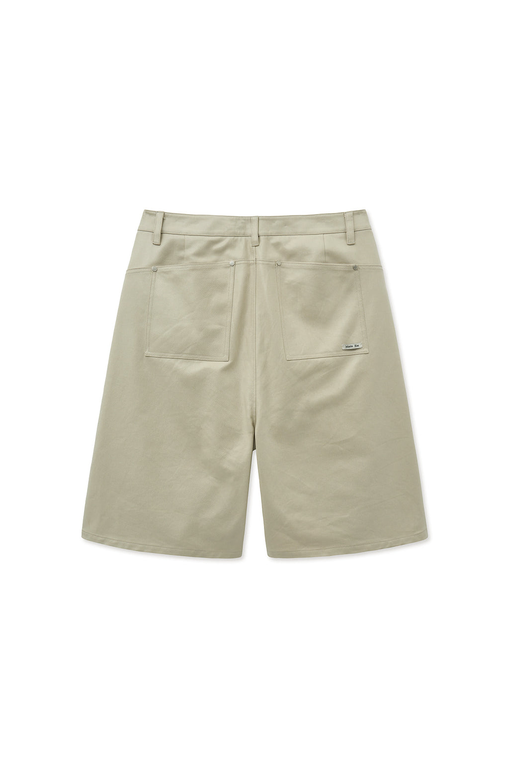 Matinkim Matt Coating Bermuda Pants For Men IN Light Beige