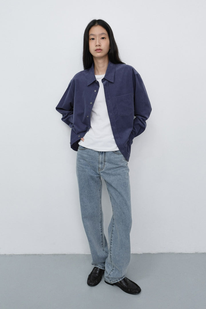Dunst Essential Straight Full Length Jeans Light Blue