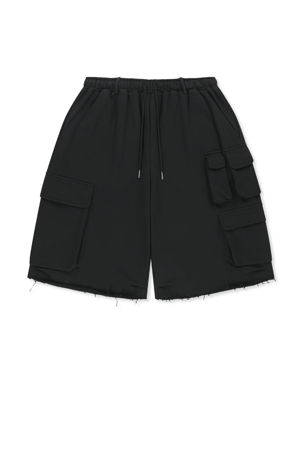 Matinkim Terry Utility Pocket Bermuda Pants IN Black