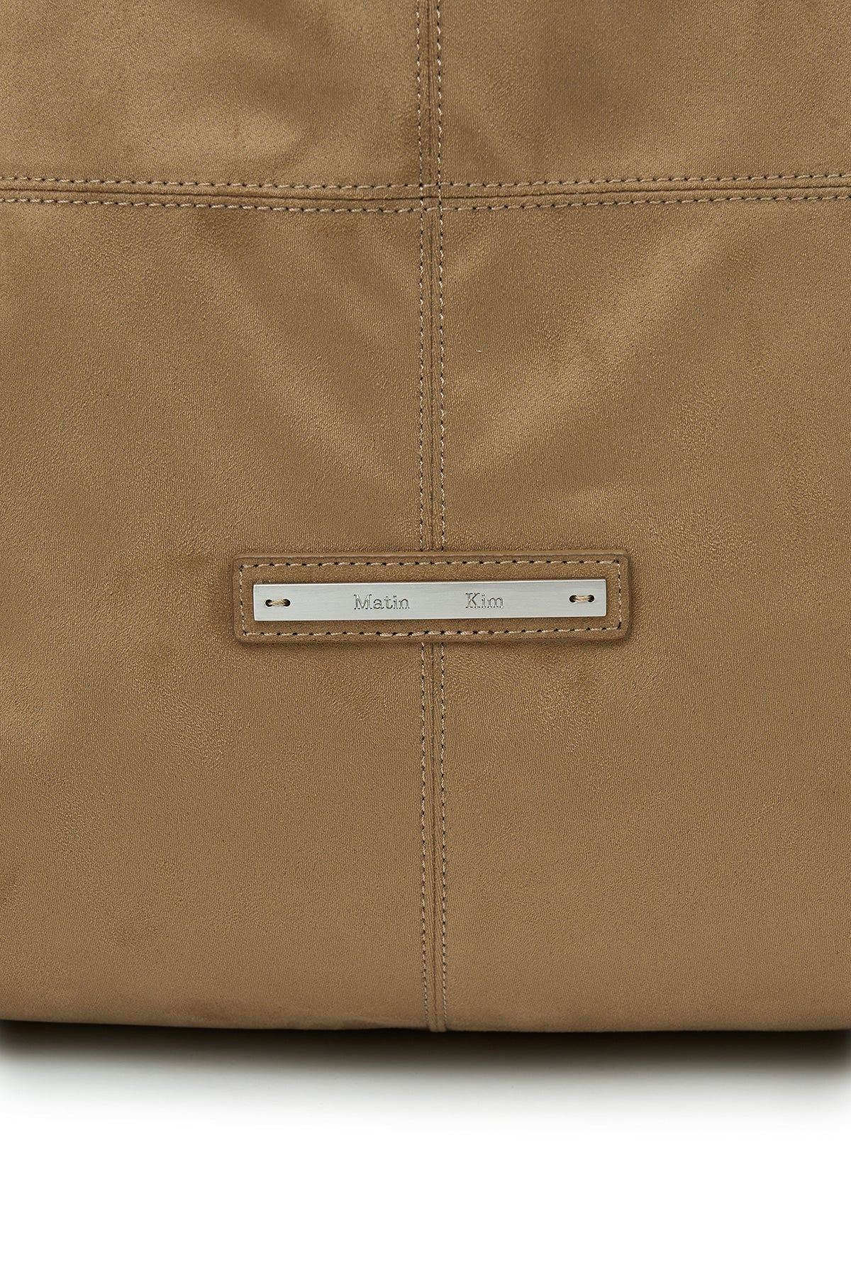SIDE STRING SUEDE BIG SHOULDER BAG IN BEIGE