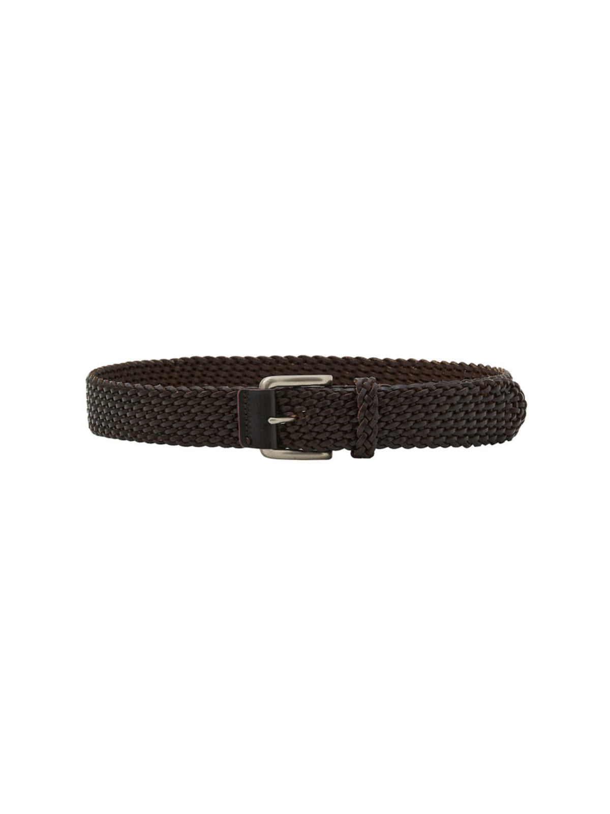GLOWNY G Twist Leather Belt (Dark Brown)