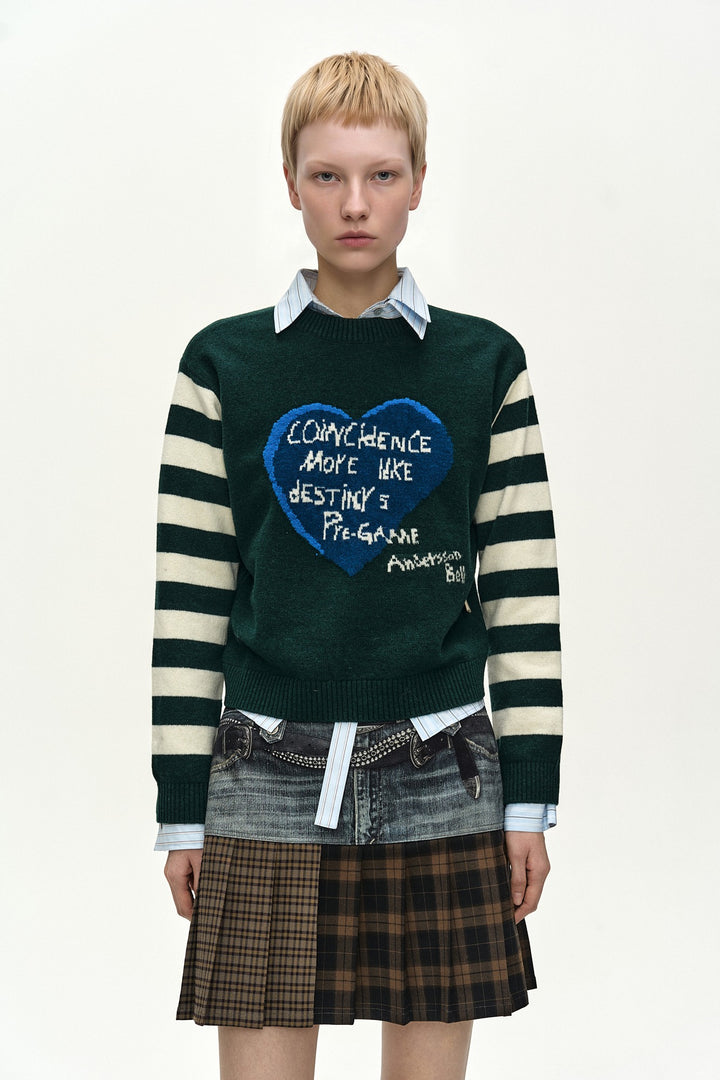 Andersson Bell 26 Girl'S Heart Message Crew-Neck Sweater