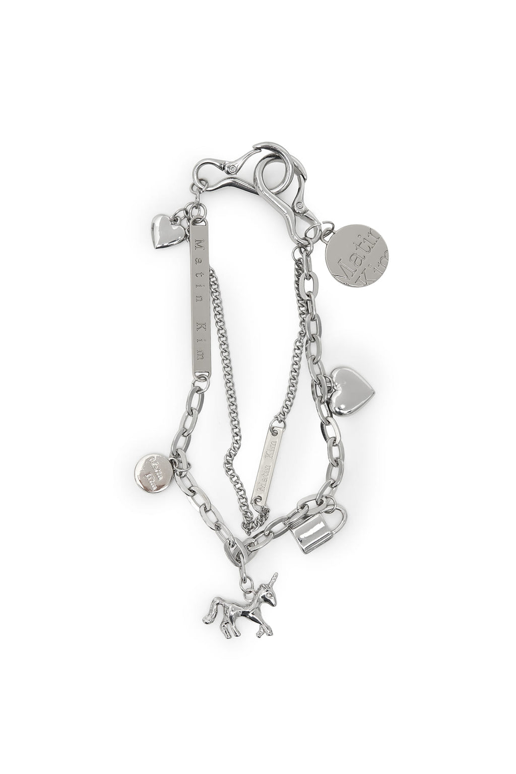 Matinkim Matin Double Metal Chain Strap IN Silver
