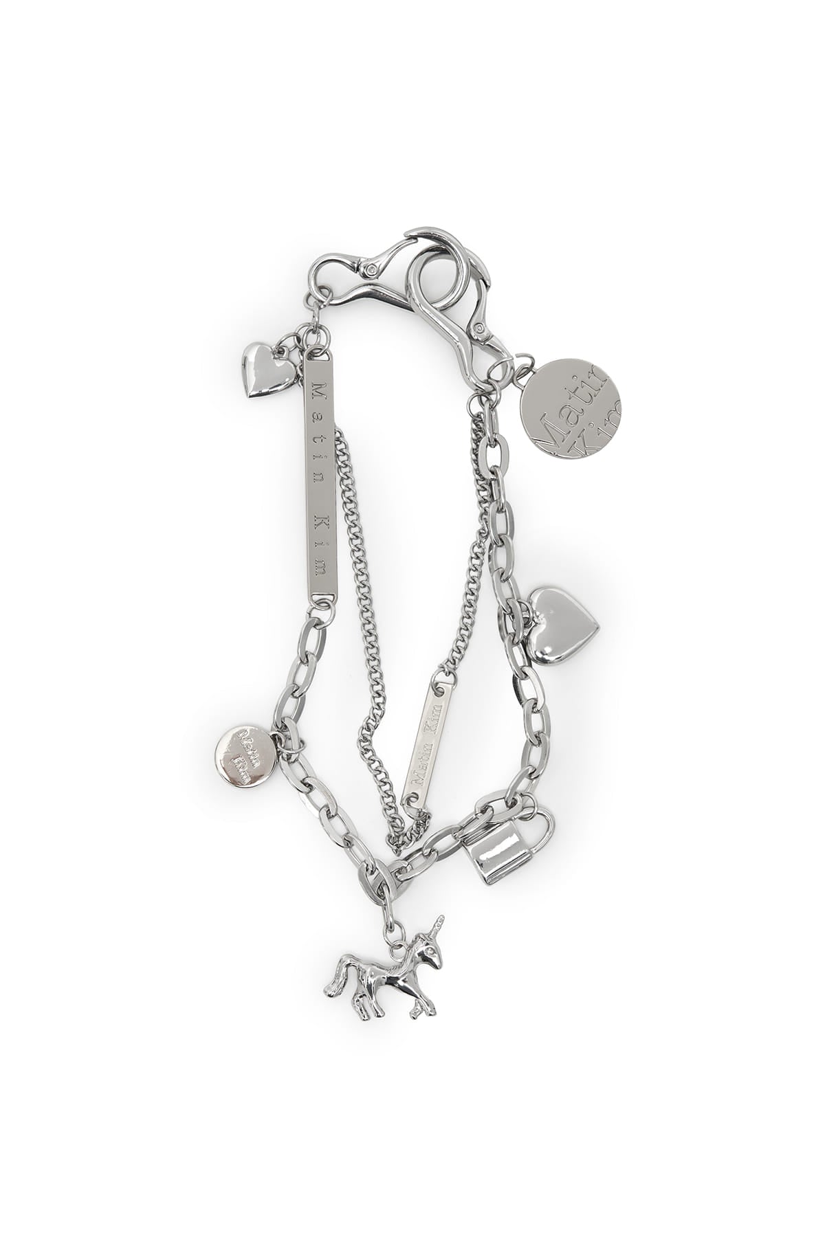 Matinkim Matin Double Metal Chain Strap IN Silver