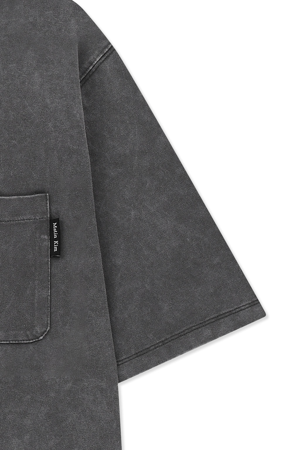 Matinkim Vintage Washed Pocket Top For Men IN Charcoal
