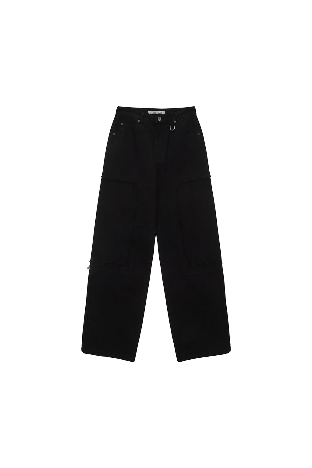Matinkim Double Knee Cotton Denim Pants For Men IN Black