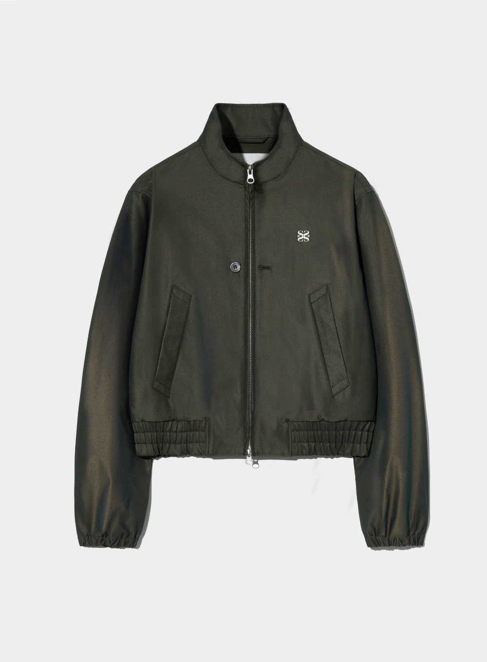 [satur] (W) Lecce Two Tone Zip Up Jacket - Glitter Green Brown