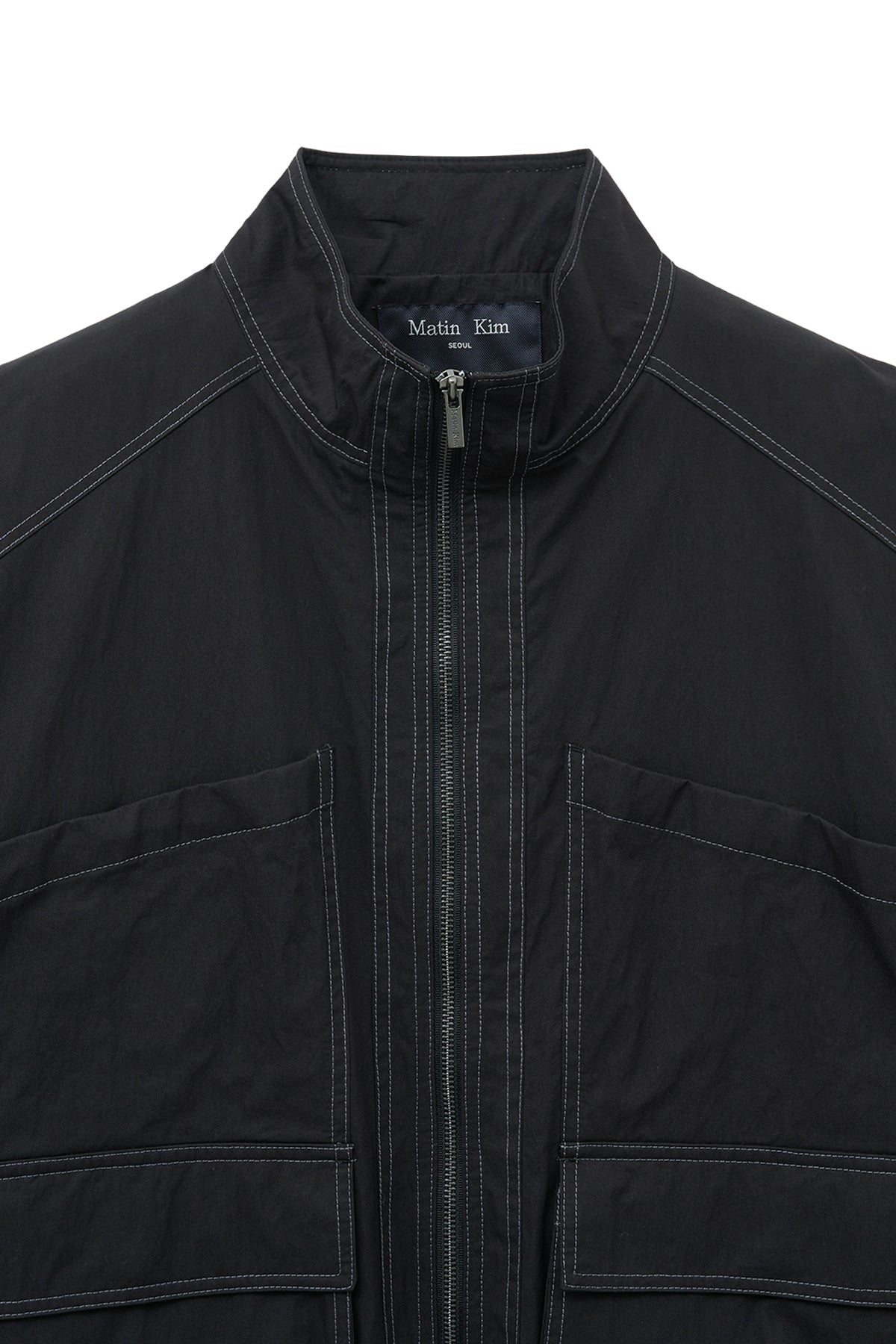 Matinkim Utility Bomber Jumper For Men IN Black