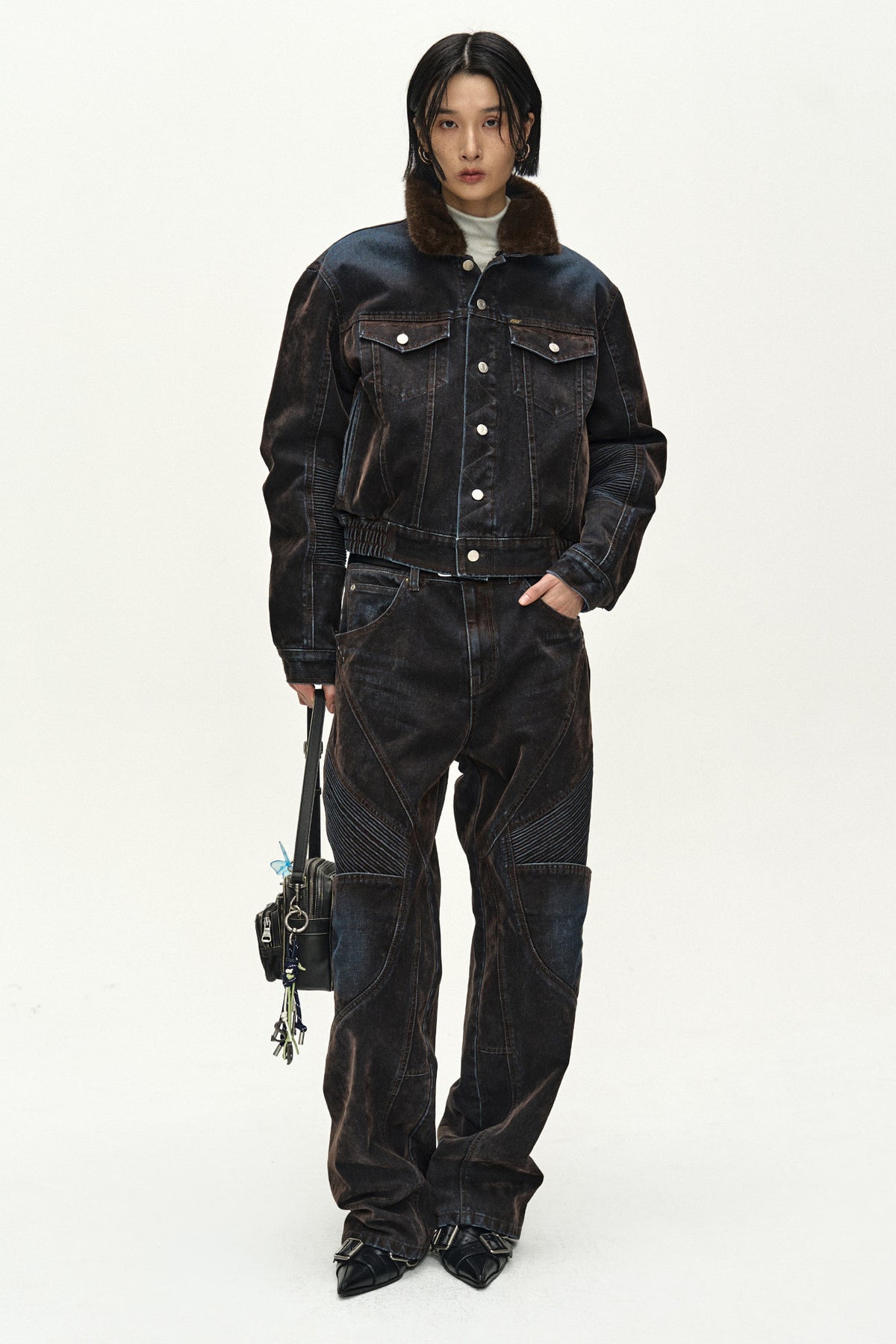 Andersson Bell Unisex Rodeo Biker Wide-Leg Jeans