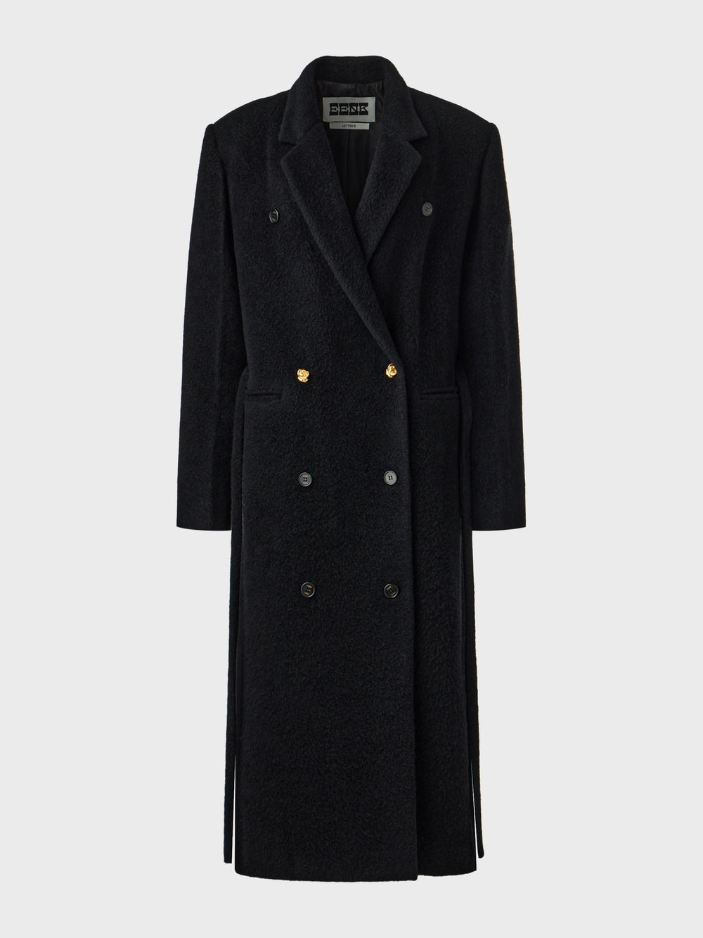 EENK Tailored Belted Long Coat - Black