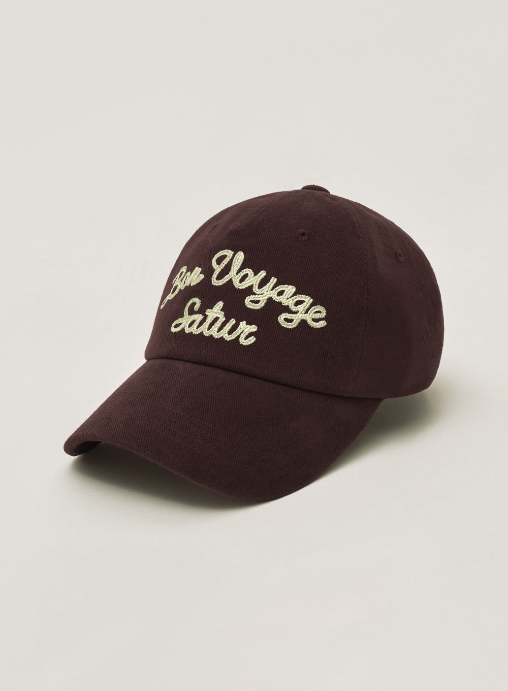 [satur] Bon Voyage 5 Panel Ball Cap - Burgundy