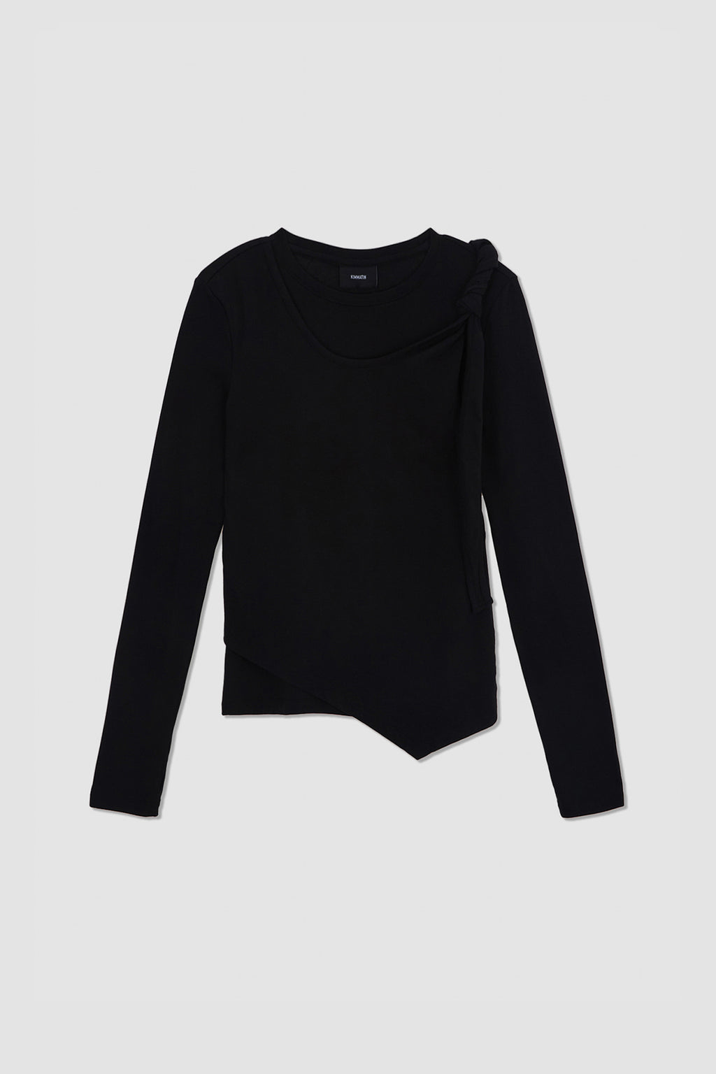 Matinkim Twist Strap Long Sleeve Top IN Black