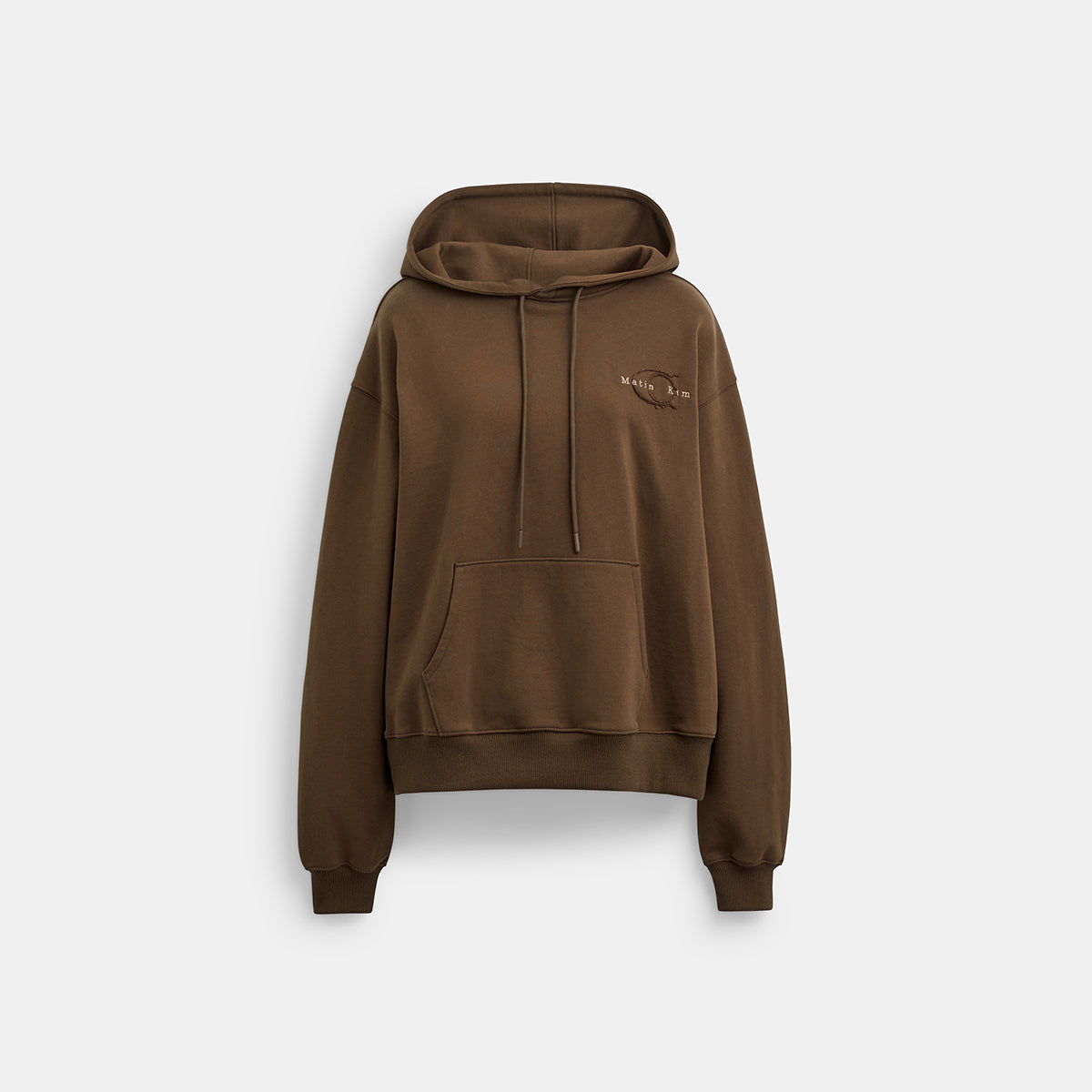 Matinkim Matin Kim X Coach Logo Embroidery Hoodie IN Brown