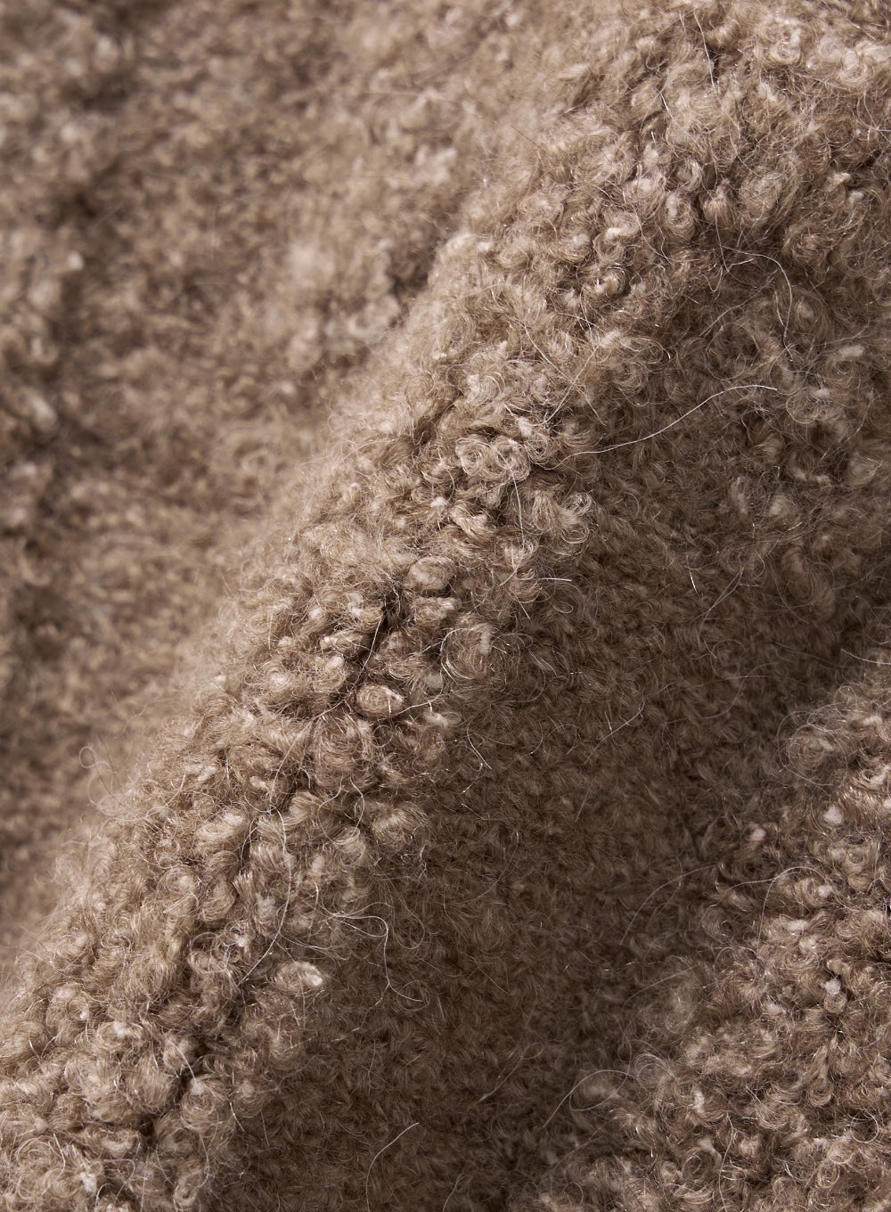 [satur] (W) Fleece Crew Neck Knit - Beige