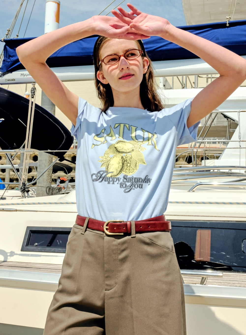 [satur] (W) Keller Carpenter Bermuda Slacks - Dark Khaki