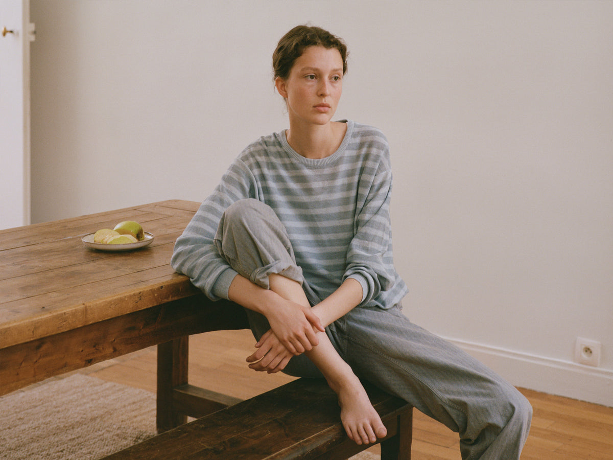 Nothing Written Jeanne cotton pants (Sky blue)