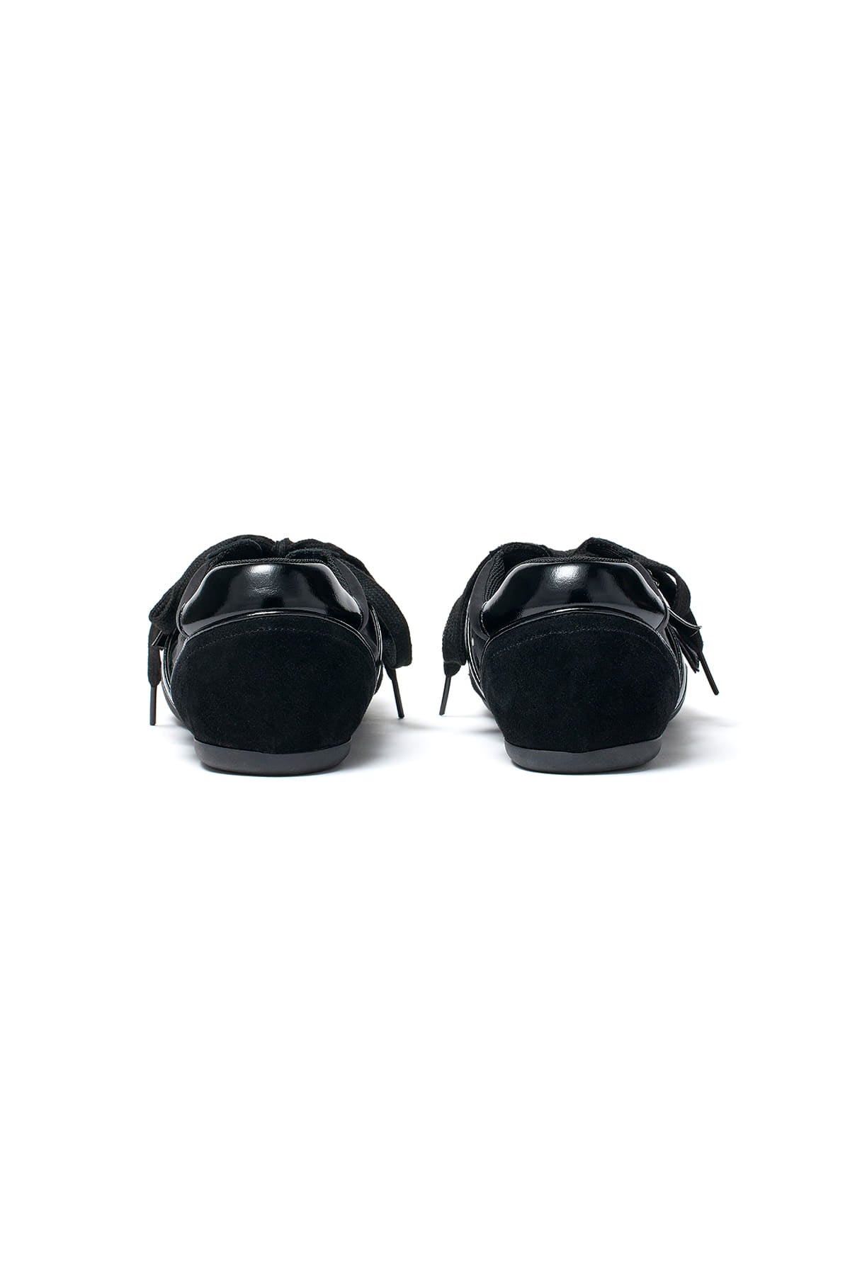 Matinkim Cross Strap Suede Block Sneakers IN Black