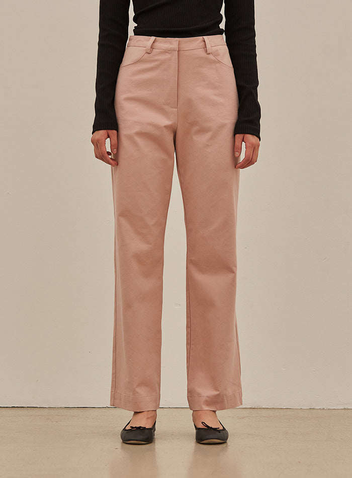 Mango Maniplease Plain Cotton Pants