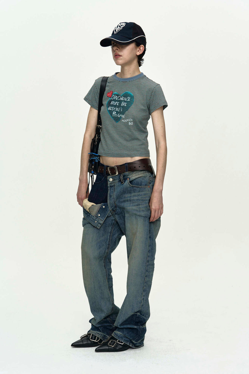 Andersson Bell (Essential) Heart Message Stripe T-Shirt
