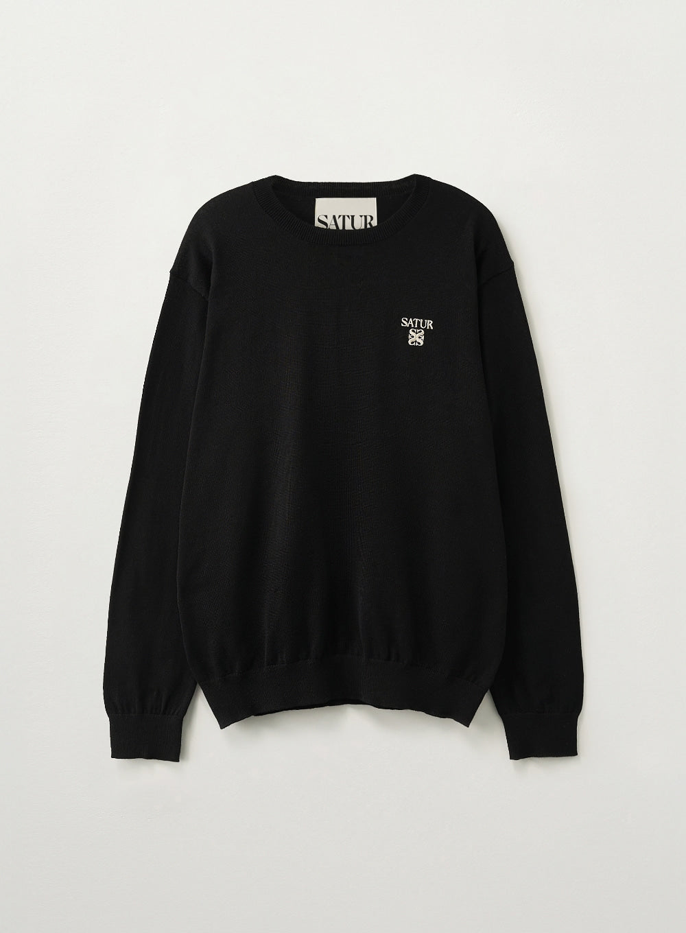 Satur Loren Linen Blend Knit - Black