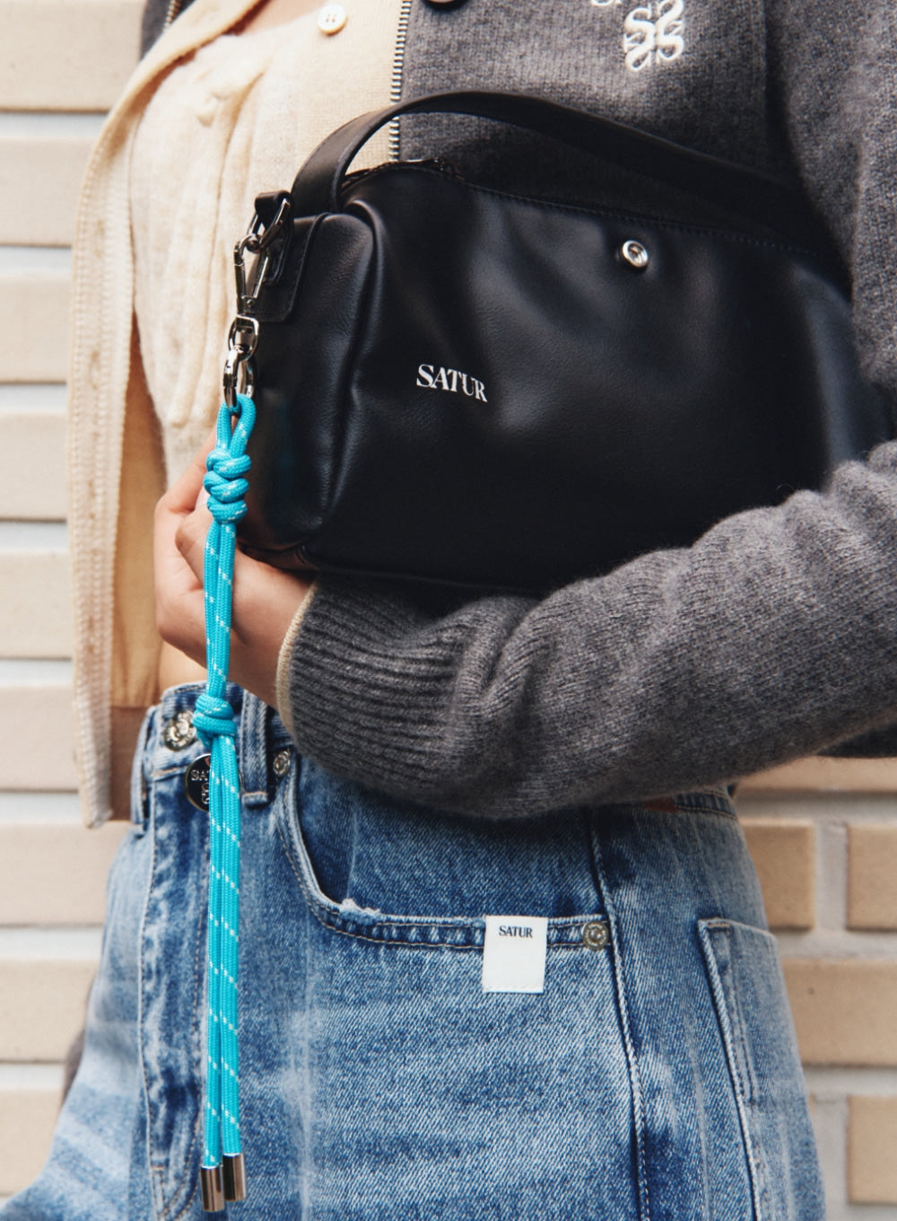 [satur] Classic Rope Keyring - Blue