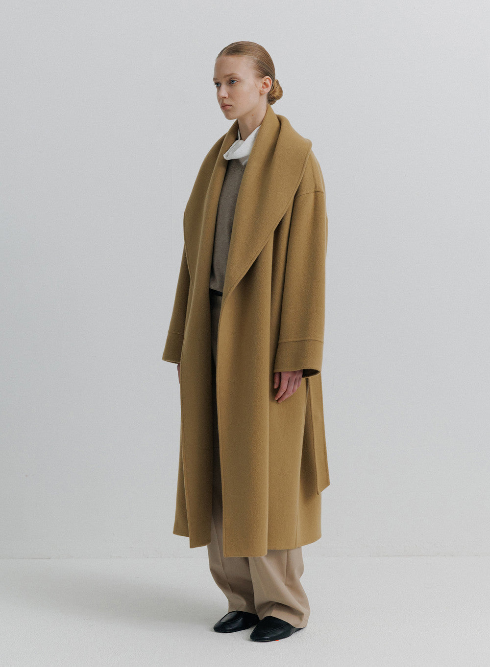 Kindersalmon Saga Cashmere Coat Caramel