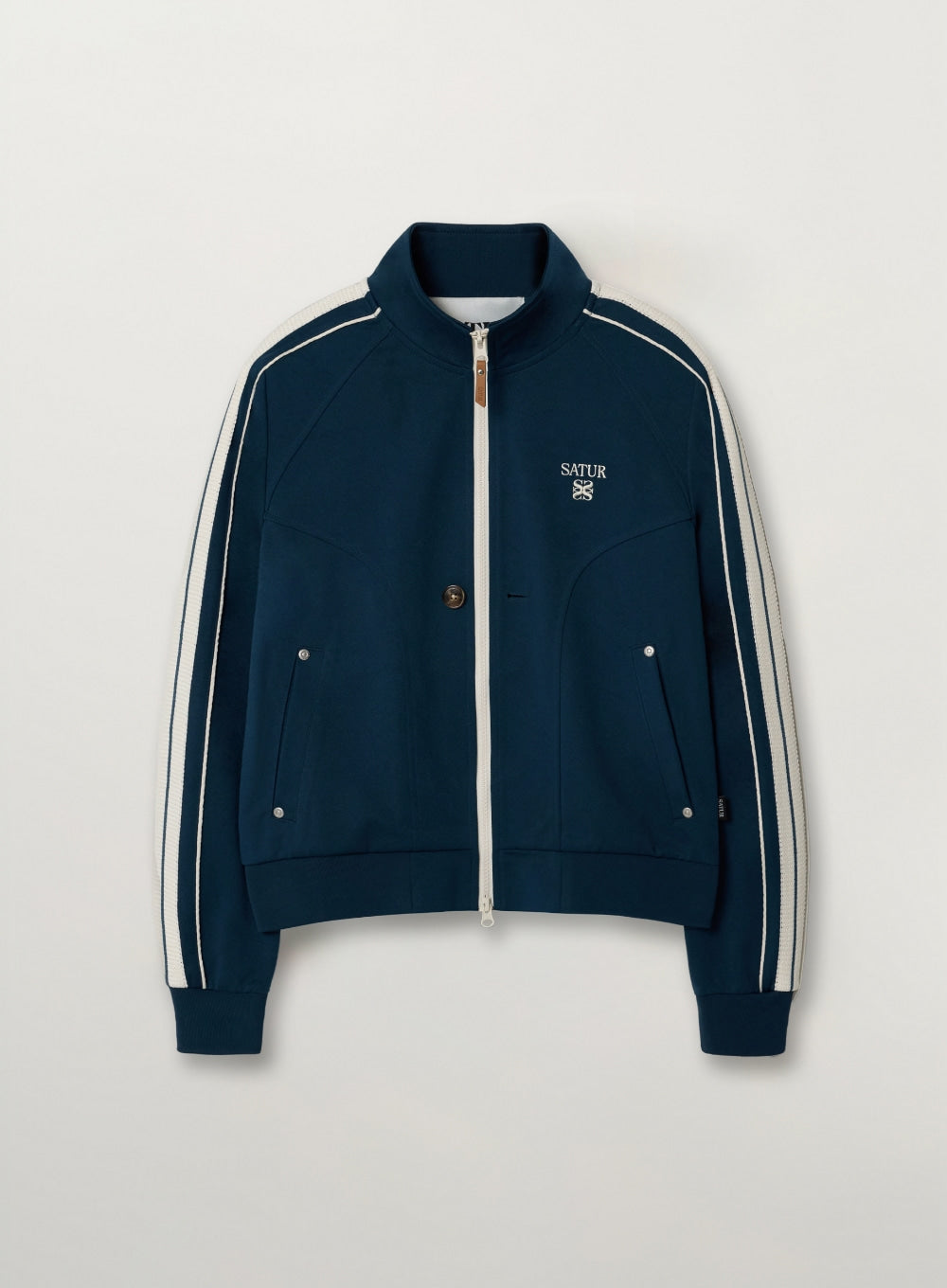 [satur] (W) Essential Lawton Track Zip-up Jacket - Blue