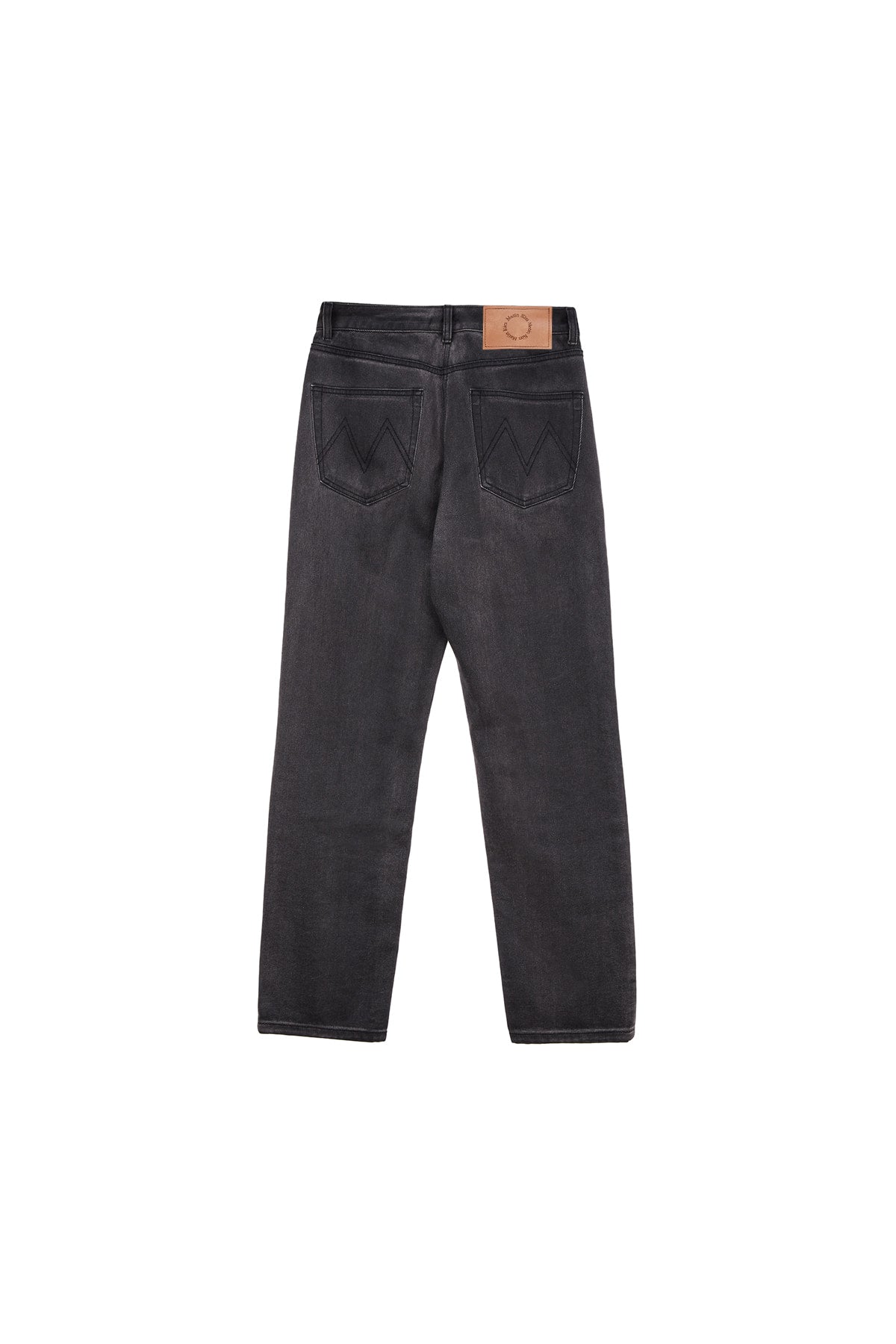 Matinkim Coating Washed Denim Pants IN Black