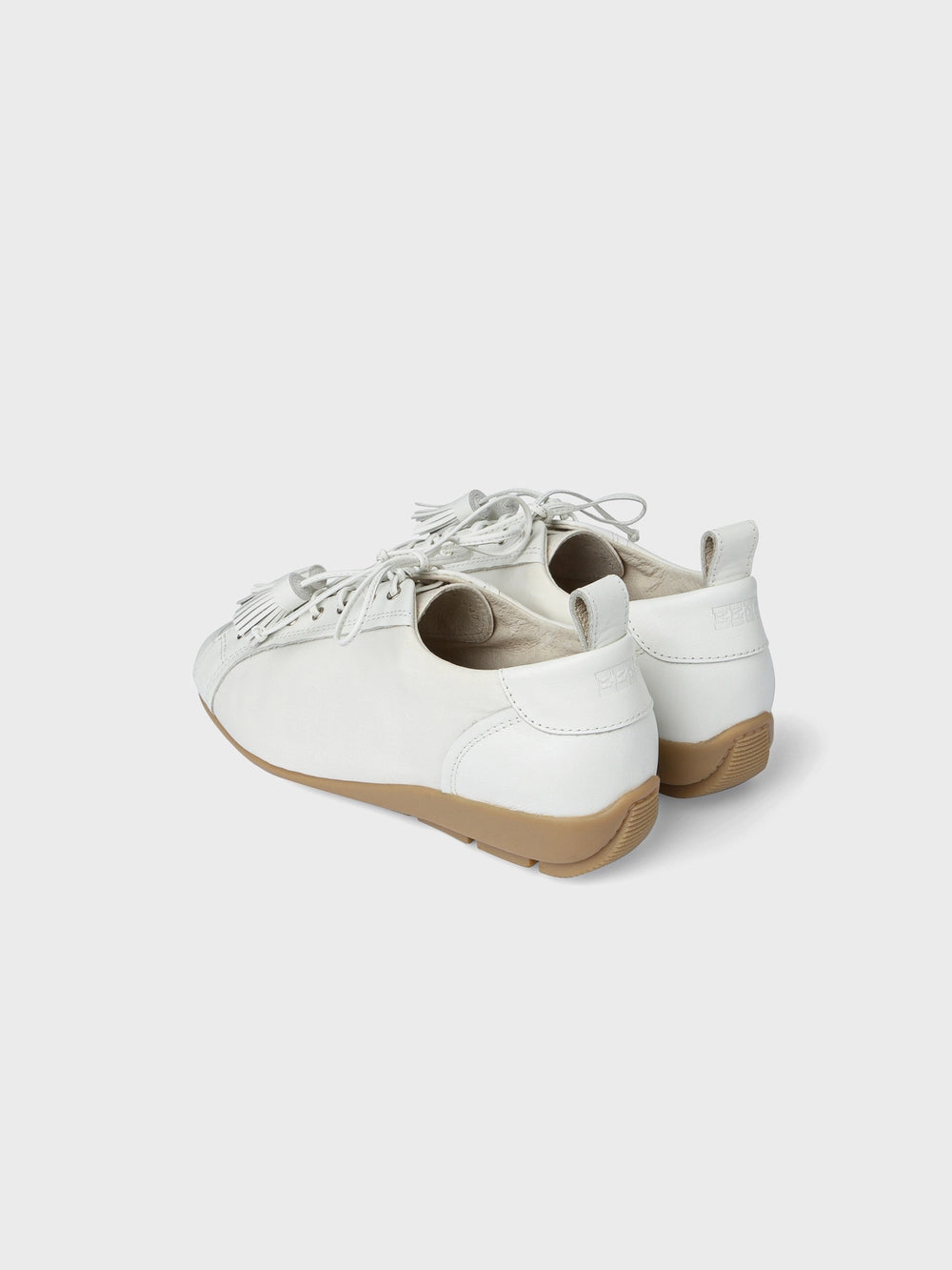 EENK Tassel Lace-Up Flats - Ivory