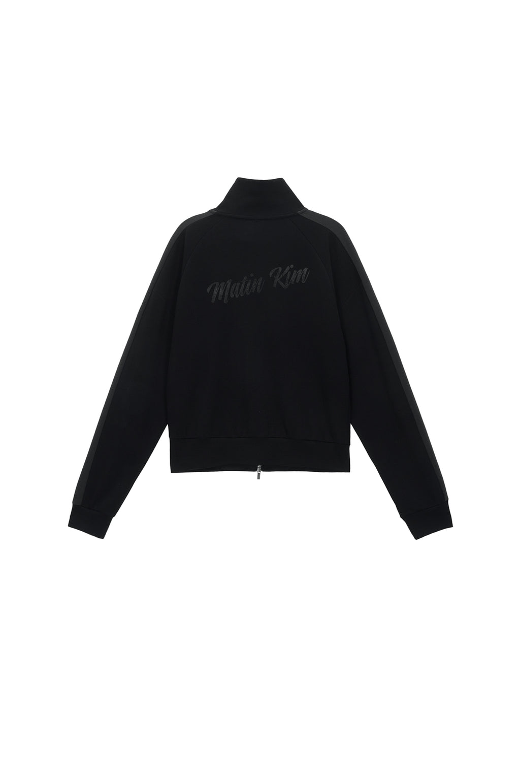 Matinkim Vintage Graphic Jersey Zip UP IN Black