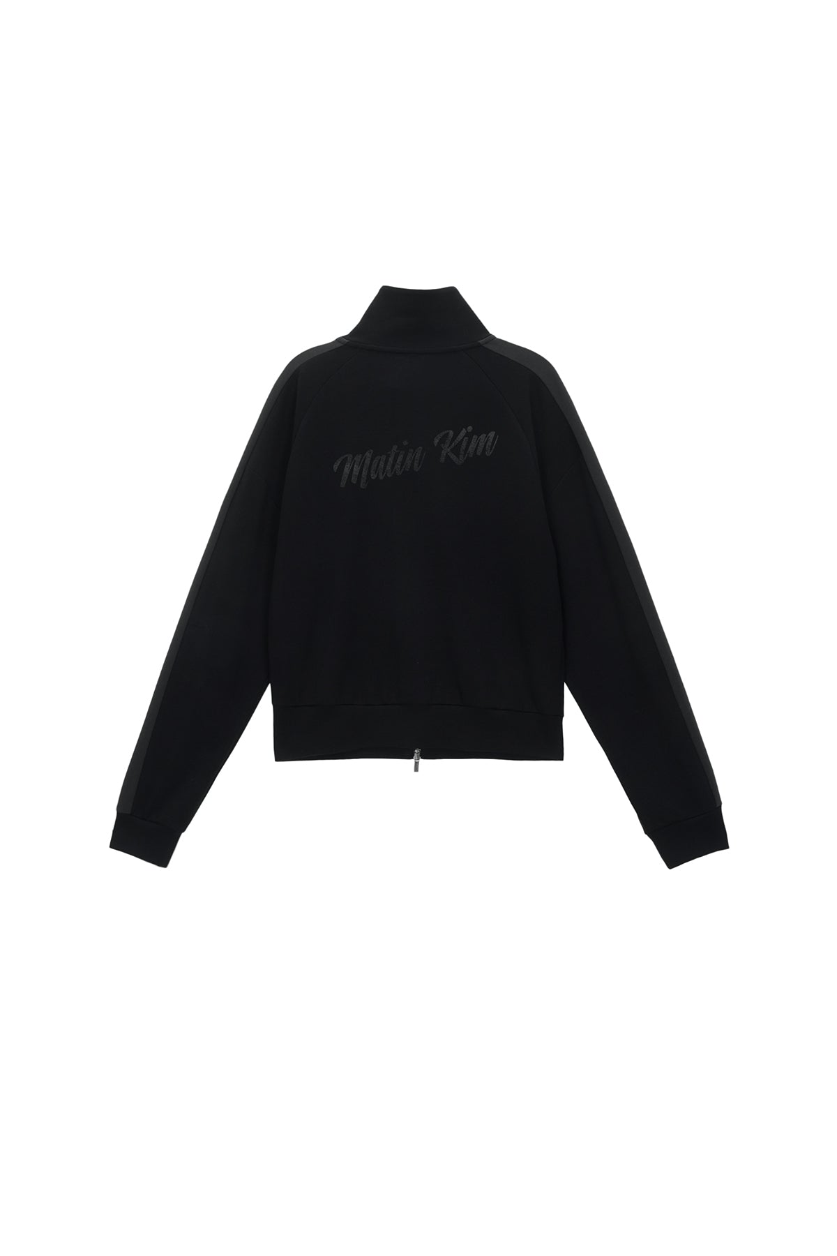 Matinkim Vintage Graphic Jersey Zip UP IN Black