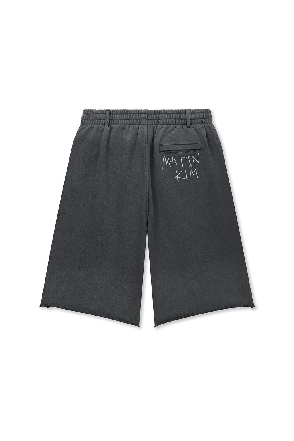 Matinkim Vintage Washed Back Logo Bermuda Sweatpants IN Charcoal