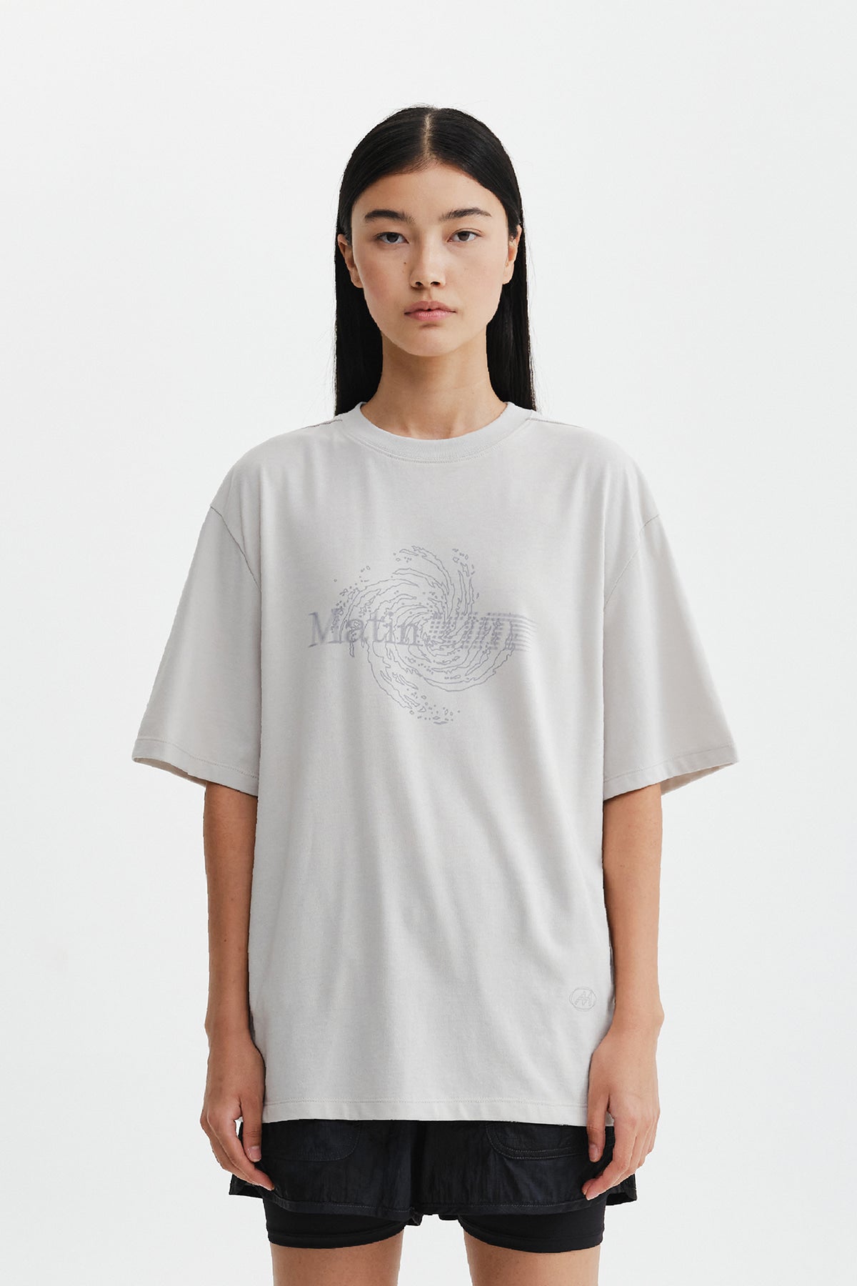 Matinkim Matin Pace Vortex Graffiti Top IN Light Grey