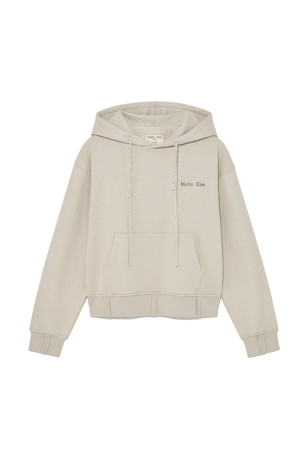 Matinkim Rib Cut Detail Logo Hoody IN Beige