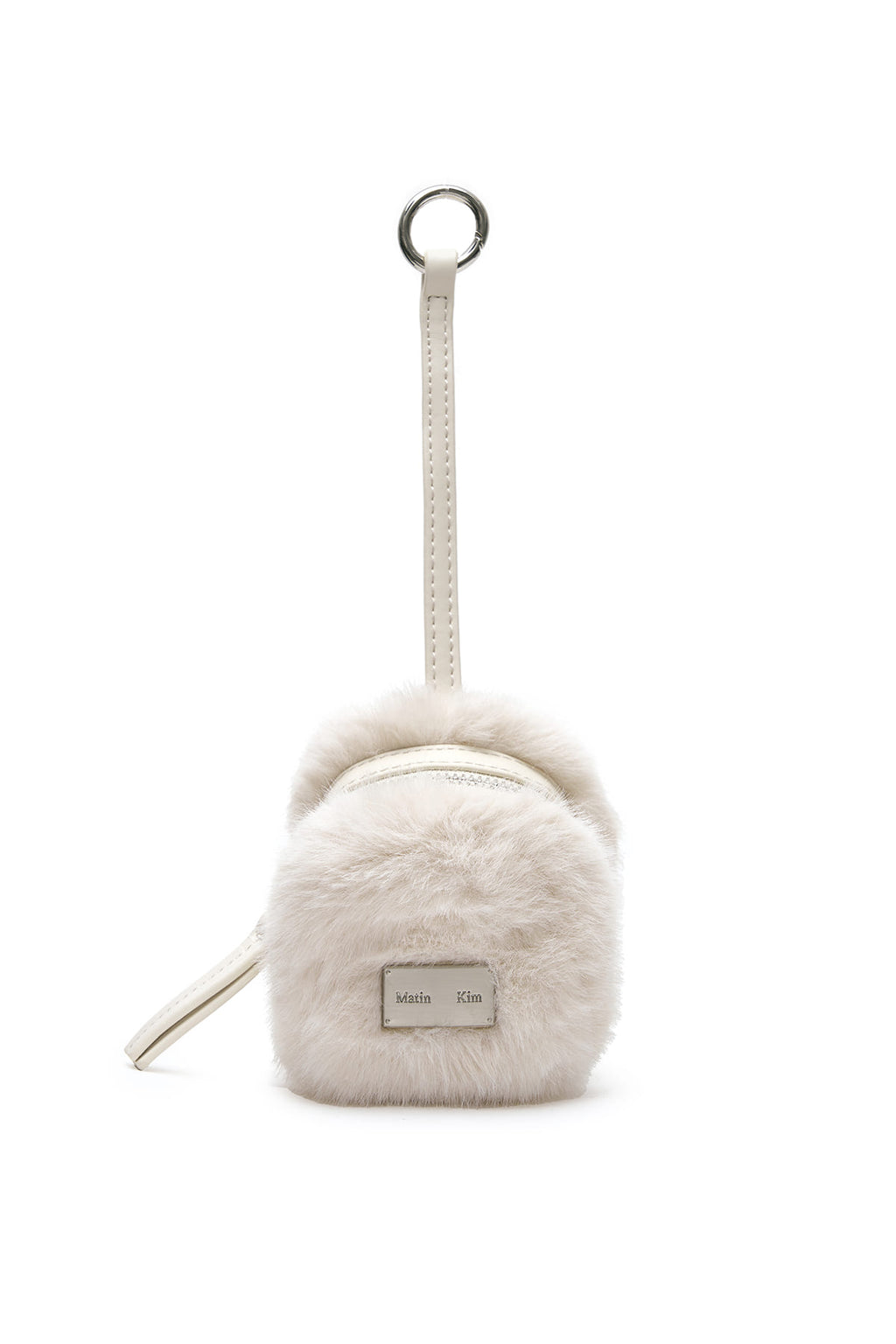 Matinkim Soft Fur Mini Cube Pouch IN Ivory