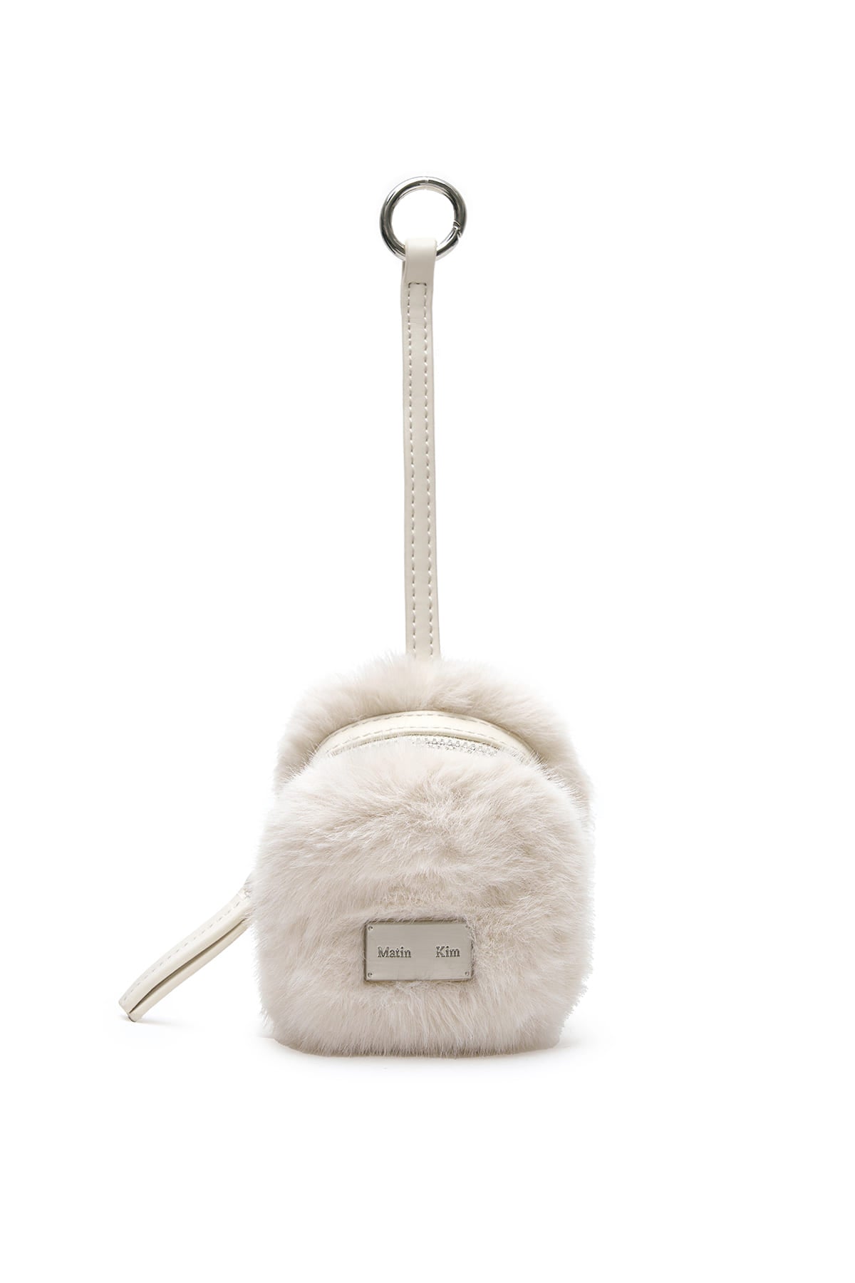 Matinkim Soft Fur Mini Cube Pouch IN Ivory