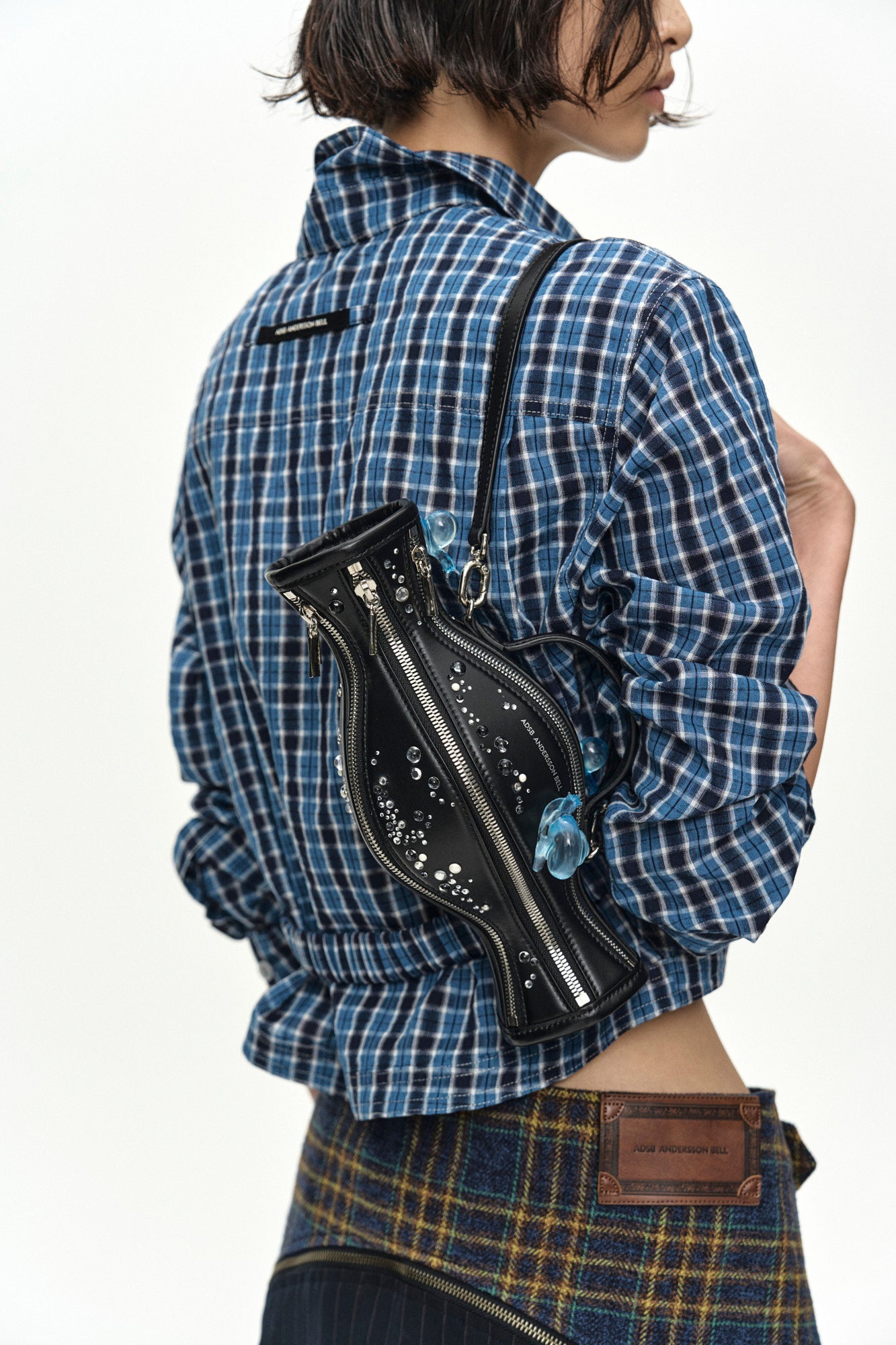 Andersson Bell Check Curves Hem Shirt